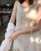 小花柄シフォンキャミソール