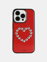 ハートスタッドケース (red)