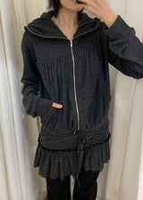 タートルシャーリングジップアップ
