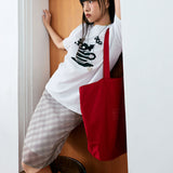 Sunlit Lettering Eco Bag (Red)