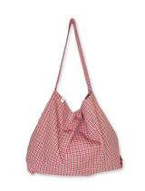 Reverse Logo Check Bag / Red