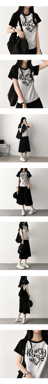 Speck color hue raglan short sleeve t-shirt