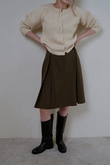 Page pintuck skirt_khaki