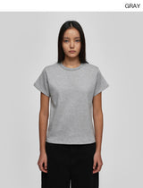 [B-BASIC] Round Neck Standard Brushed Short Sleeve Tee
