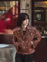 Siren biker leather jacket