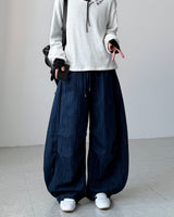 Temperature Stripe Balloon Denim