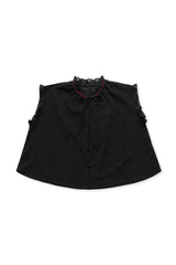 フラワーガーデンステッチブラウス [Black]