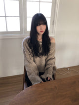 Boat Neck Knitwear (4 colors)