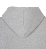 [Lining brushed] Curie New York Patch Damage Hood Zip-up