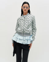 Dot Graphic Windbreaker _ GREY