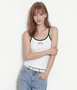 HORIZON RING SLEEVELESS [WHITE / BLACK]