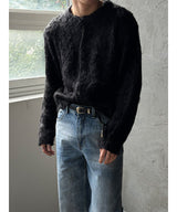 [Unisex] Blend hair crop cardigan(2color)
