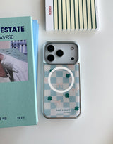[MADE]四つ葉のクローバー シルバーエポキシ MagSafe iPhoneケース