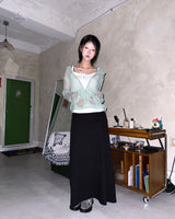 (3color) Pocket Snap Wrap Long Skirt