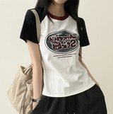 Rocklet color raglan short-sleeve t-shirt