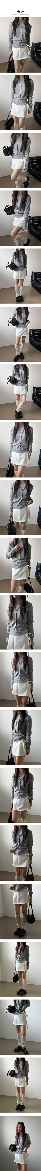 Soft v neck crop cardigan(6color)