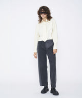 WASHED SWITCHED DENIM PANTS