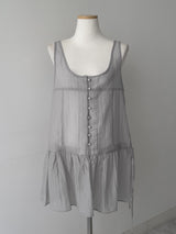 Somi See-through Frill Sleeveless Blouse