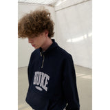 HUKE Logo Grey Half zip-up MTM