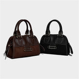Autumn Winter Two-Tone Faux Leather Classic Tote Cross Bag