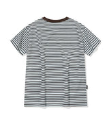 26SS★ Falling Cat Stripe Crop Short Sleeve Tee