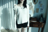 Soft Off-Shoulder Knitwear (2color)