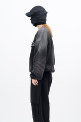 レーヨンデニムピグメントスウェットシャツ