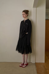 Tulle midi skirt_black