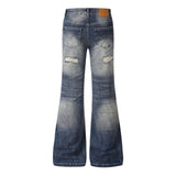 Cross Distressed Denim Pants