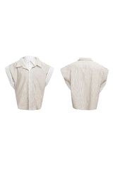 レイヤードストライプオックスフォードシャツ