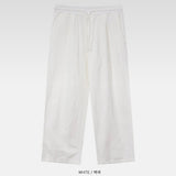  Cool tantan hemp linen wide banding pants in summer