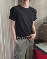 Layden Ribbed Cut-out Short Sleeve T-shirt
