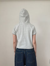 Willy Stripe Hoodie Short Sleeve (3color)