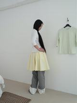 COTTON FLARE SKIRT (LEMON)