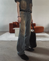 Summer Cool Oil Washed Flare Denim Pants
