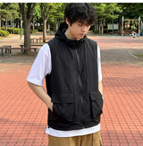 クールケア ナイロン ウィンドブレーカー ベスト ブラック