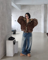[UNISEX] リバーシブルカモフラージュフーディージャケット