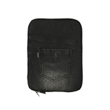 surgery denim jeans clover logo clutch bag 'black denim'