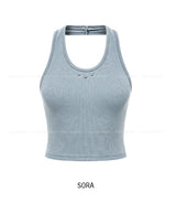 Betty Studded Crop Halter Sleeveless