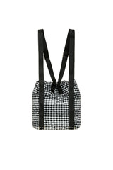 Gingham check string mini backpack (BLACK)