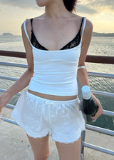 SATIN LACE SHORTS