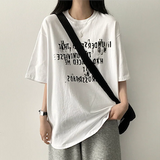 リブレタリングボクシーフィット半袖Tシャツ