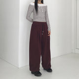[MADE] Weds Two Pintuck Wide Sweat Jogging Pants