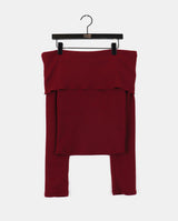 Haezen feminine fit off-shoulder knit T-shirt