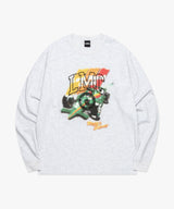 レーシング長袖Tシャツ ライトヘザーグレー