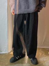 Cotton wide banding balloon pants 3C