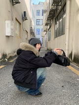 Grand Fur Hoodie Zip-Up Parka Jacket