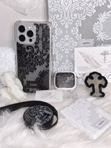 [Magsafe]Black Veil Lace Gel Hard Phone Case