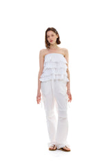 VIVA FRILL TOP SKIRT / WHITE
