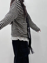 STRIPE TWEED CARDIGAN